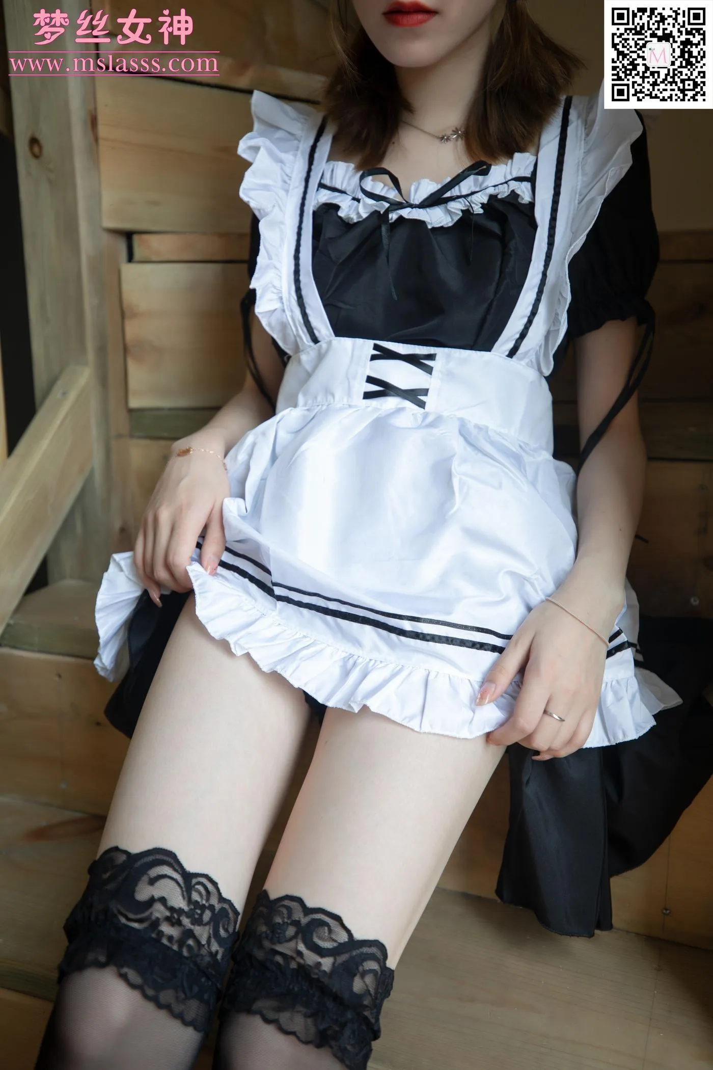 [MSLASS梦丝女神] 2020.06.05 NO.113 晓晓4 蕾丝女仆 [63P]插图9